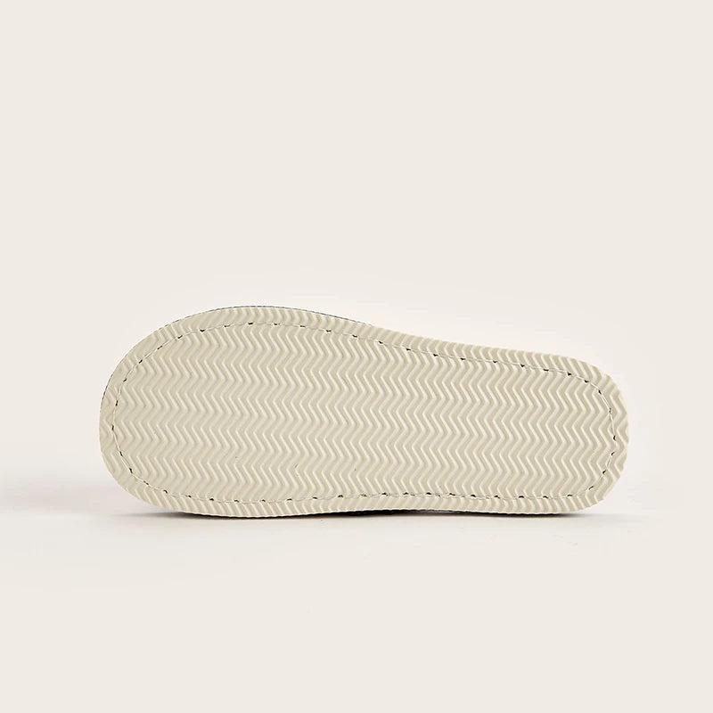 Premium Open-Toe Hemp Indoor Slides