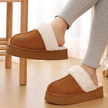 Cloud-Walk Platform Plush Home Slippers