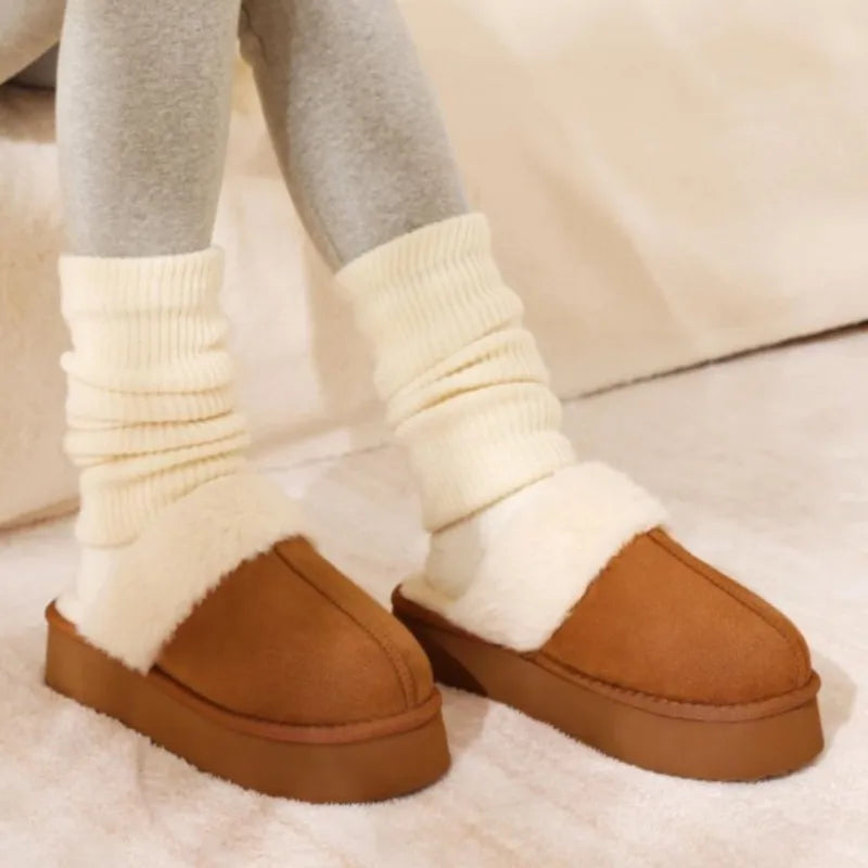 Cloud-Walk Platform Plush Home Slippers